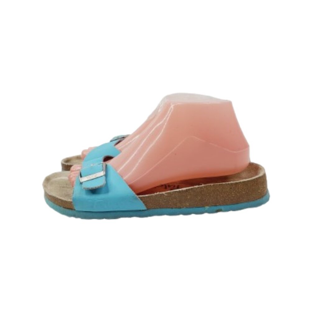 Tula by Birkenstock Women's Blue Madrid Buckle Slip-On Slide‎ Sandal Size 8.5
